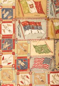 An Impressive Vintage Blanket Quilt Made of 1914 B18 Baseball Squares Including Ty Cobb