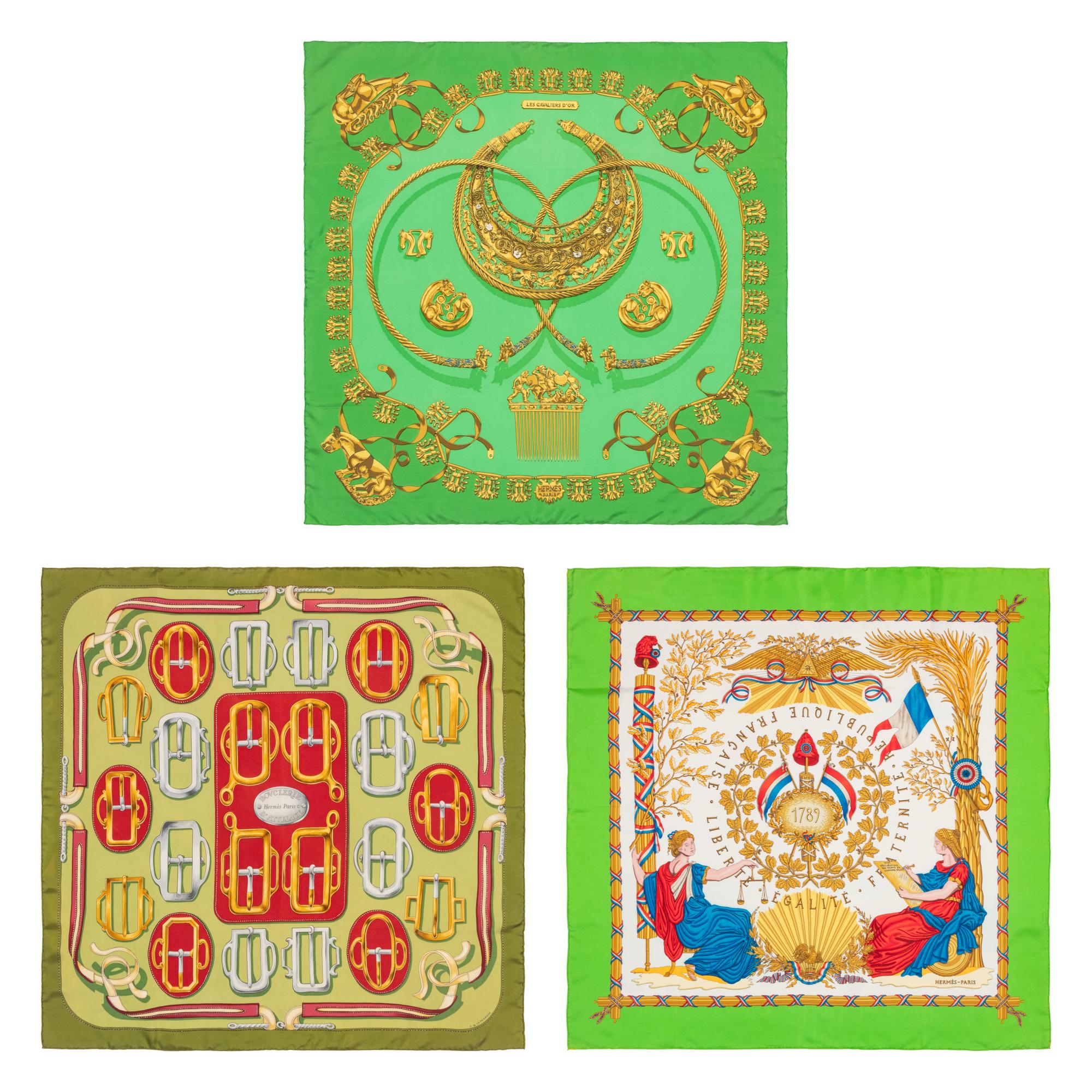 Three Hermès Scarves
