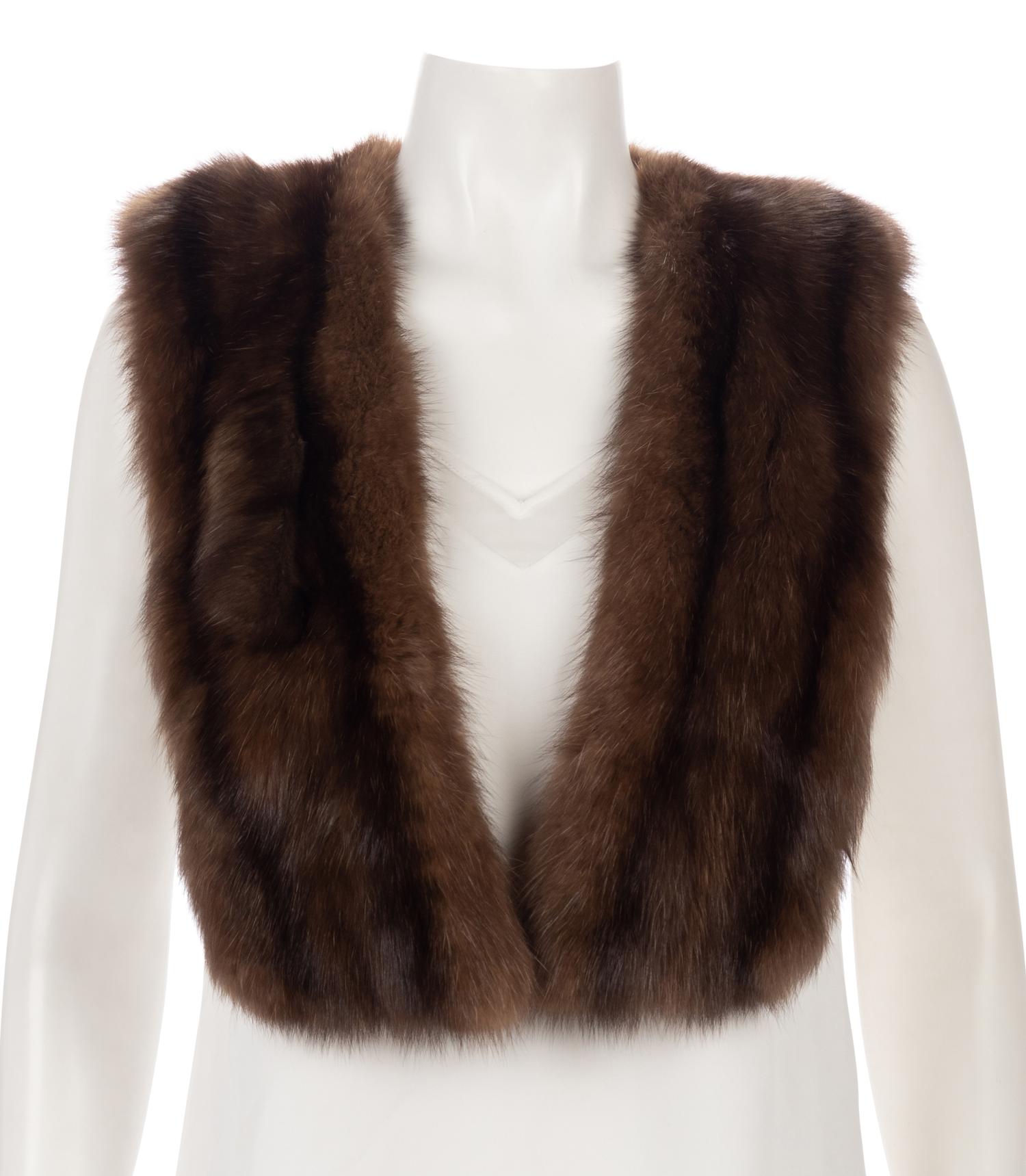 Bergdorf Goodman Sable Coat & Two Sable Collars, 1953