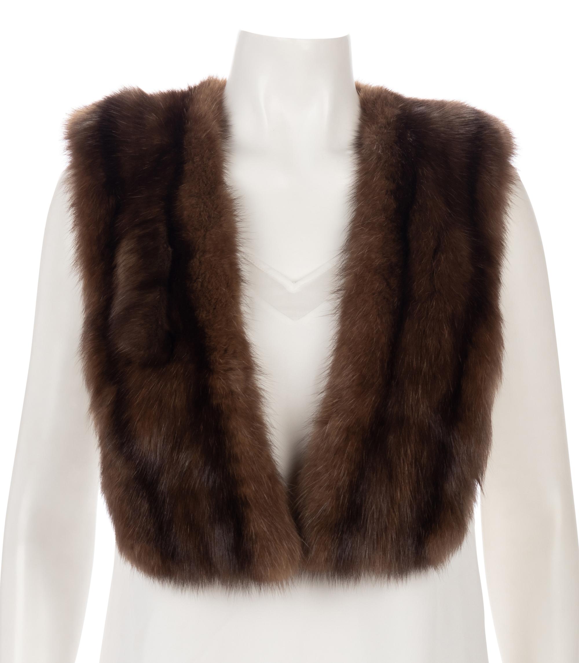 Bergdorf Goodman Sable Coat & Two Sable Collars, 1953