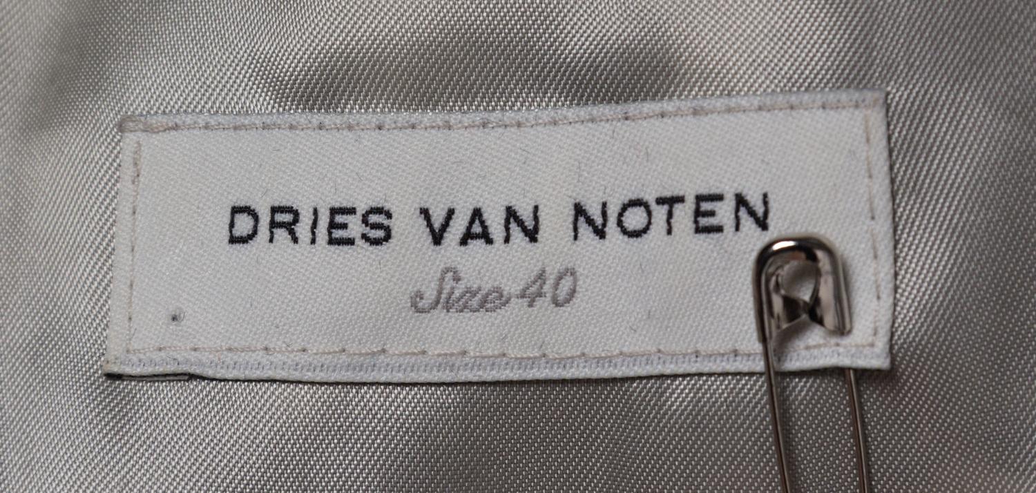 A Dries Von Noten Grey Crop Jacket, Size 40.