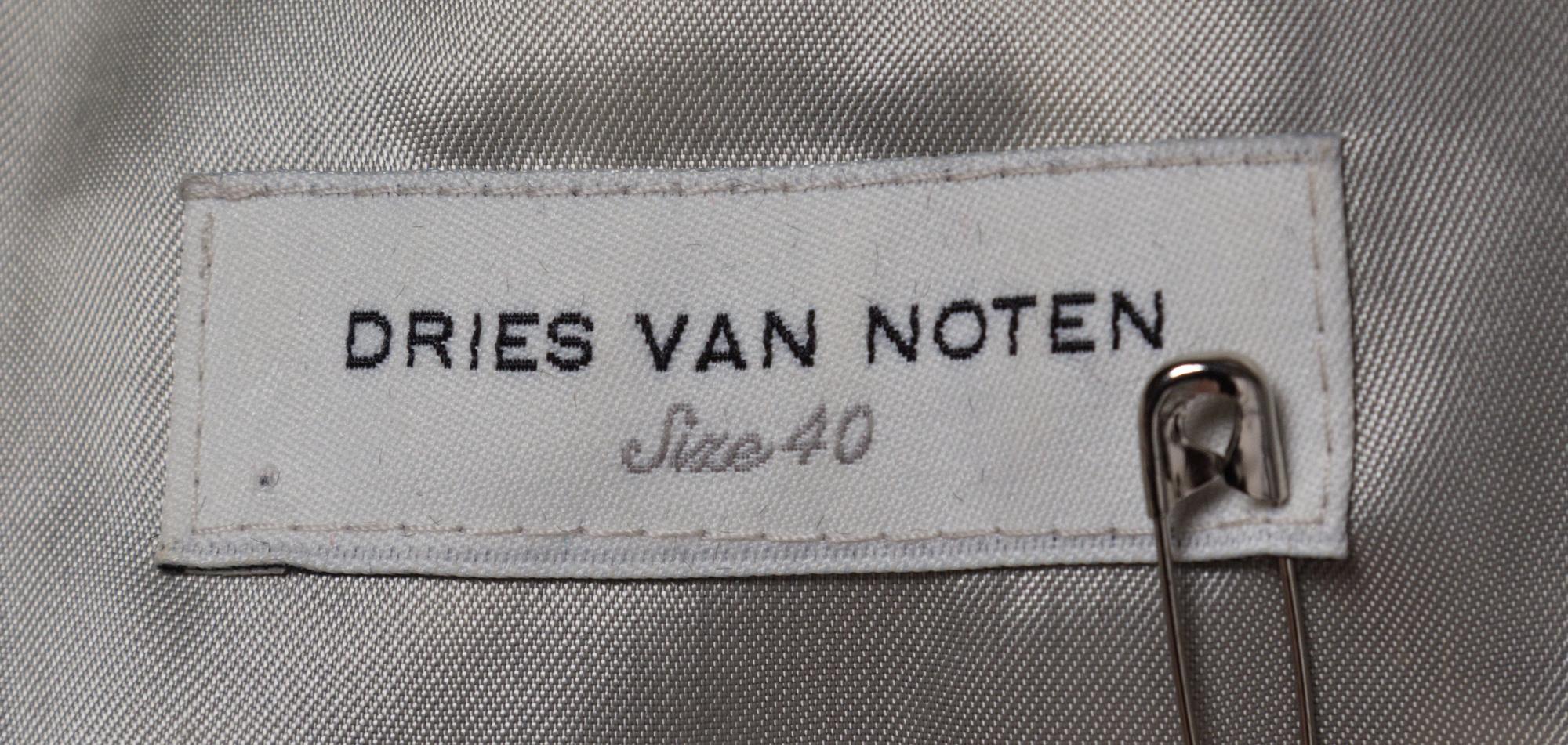 A Dries Von Noten Grey Crop Jacket, Size 40.