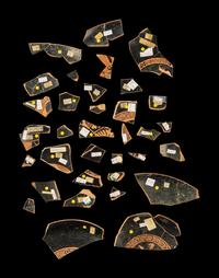 34 Attic Red-Figured Vase Fragments