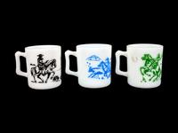 Six Hopalong Cassidy Mugs
