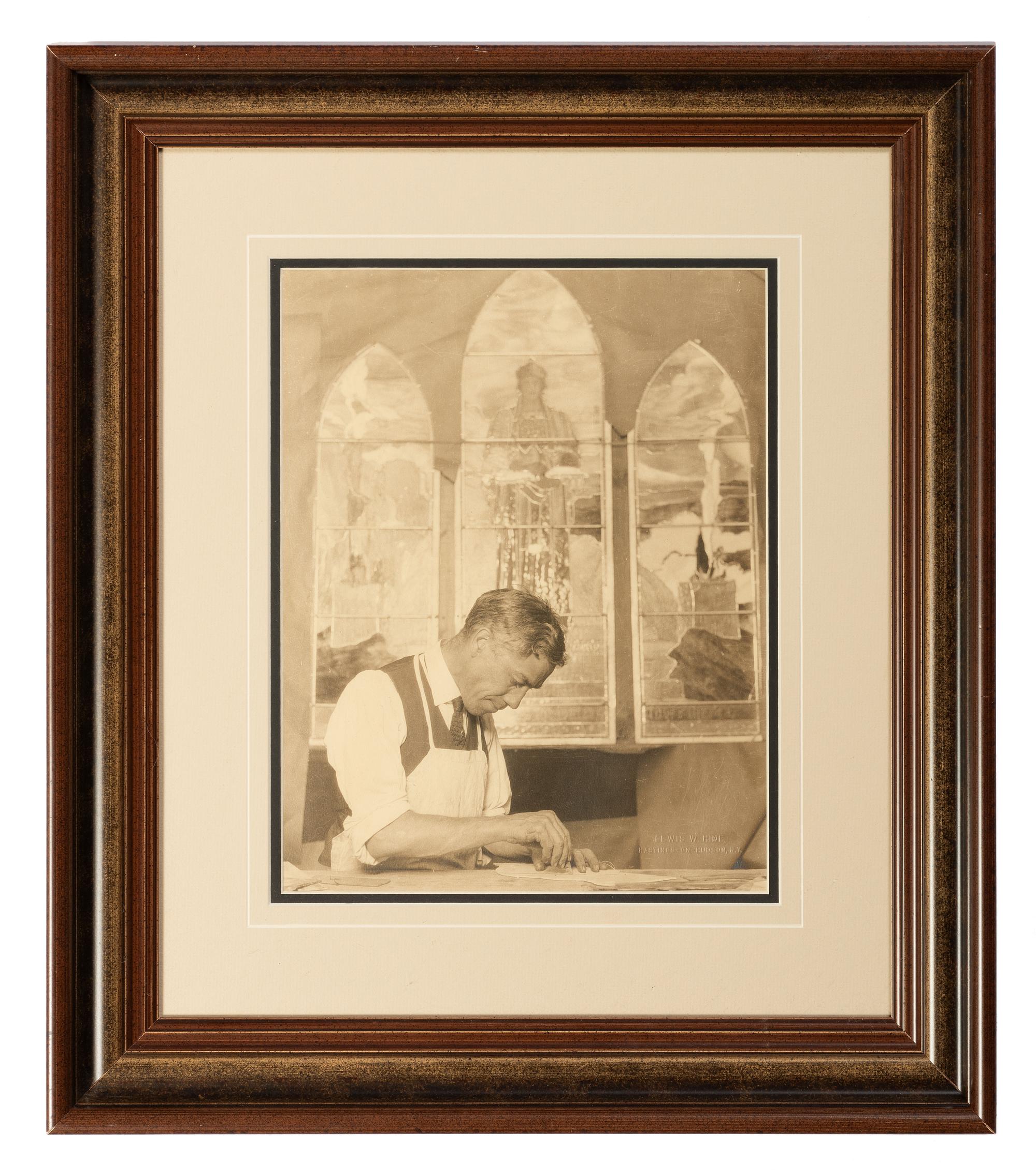 HINE, Lewis W. (1874-1940), photographer. Stained Glass Window Maker. Ca 1910s.