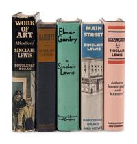 LEWIS, Sinclair (1885-1951). A group of 5 FIRST EDITIONS, comprising: