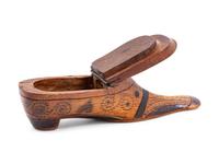 A Group of Victorian Shoe Form Snuff Boxes