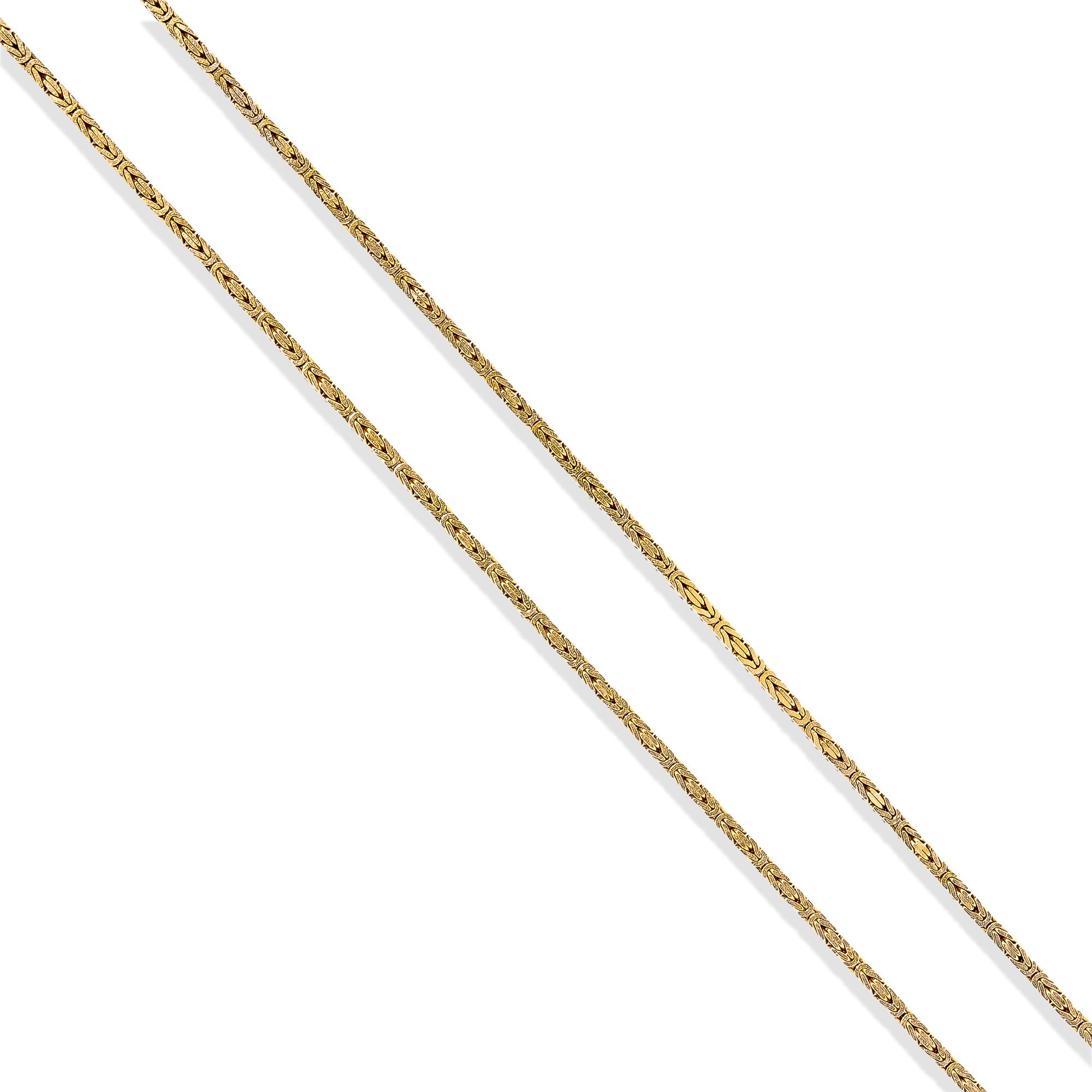 YELLOW GOLD BYZANTINE CHAIN NECKLACE