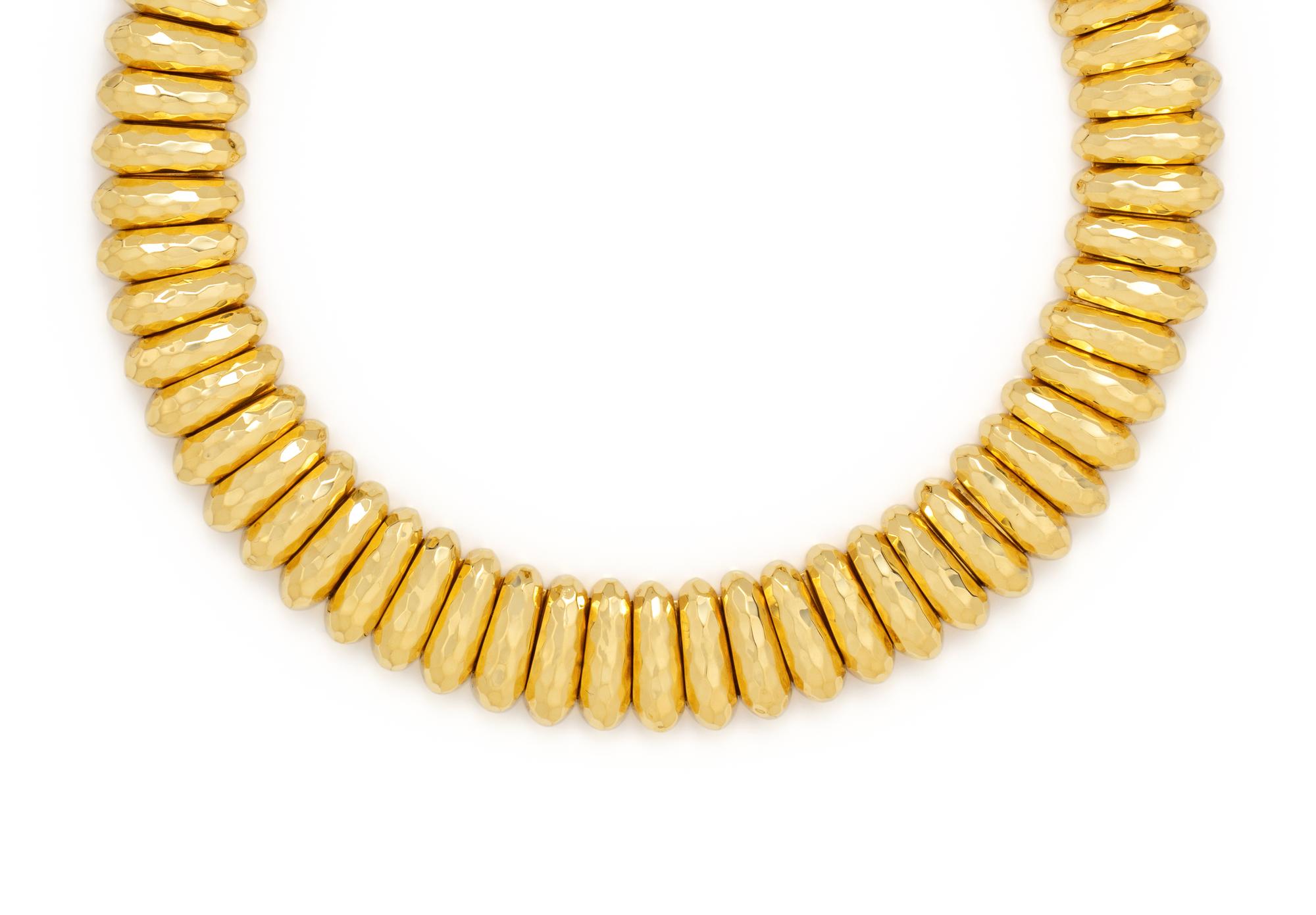 HENRY DUNAY, YELLOW GOLD COLLAR NECKLACE