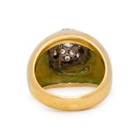 DIAMOND AND WHITE ENAMEL RING
