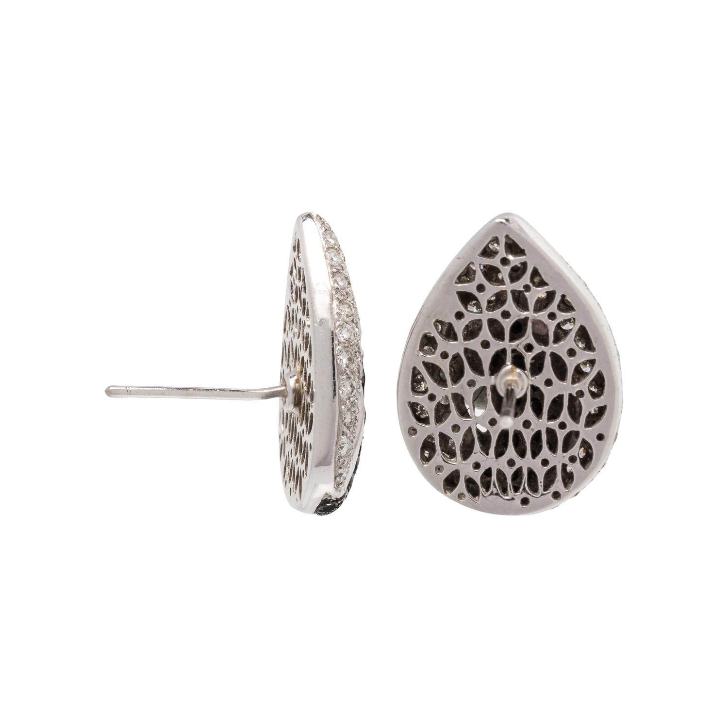DIAMOND AND BLACK DIAMOND EARRINGS