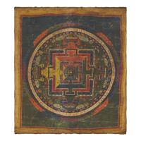 A Tibetan Thangka of a Mandala, 18th/19th Century 十八-十九世紀 曼陀羅壇城唐卡