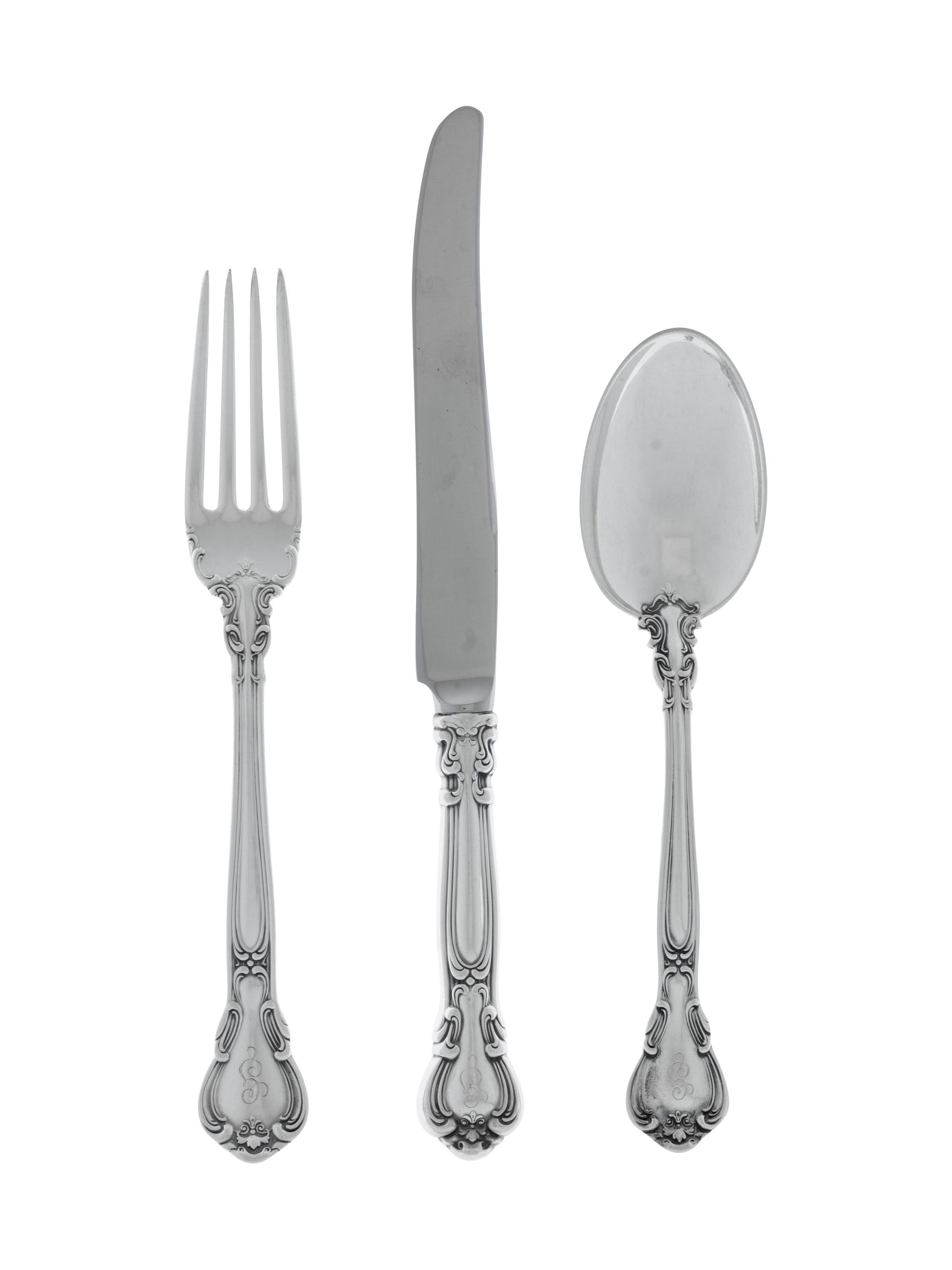 An American Silver Flatware Service