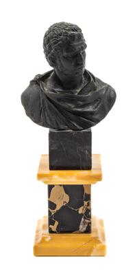 A Continental Bronze and Marble Bust Height 5 5/8 inches. — LATE 19TH/EARLY 20TH CENTURY