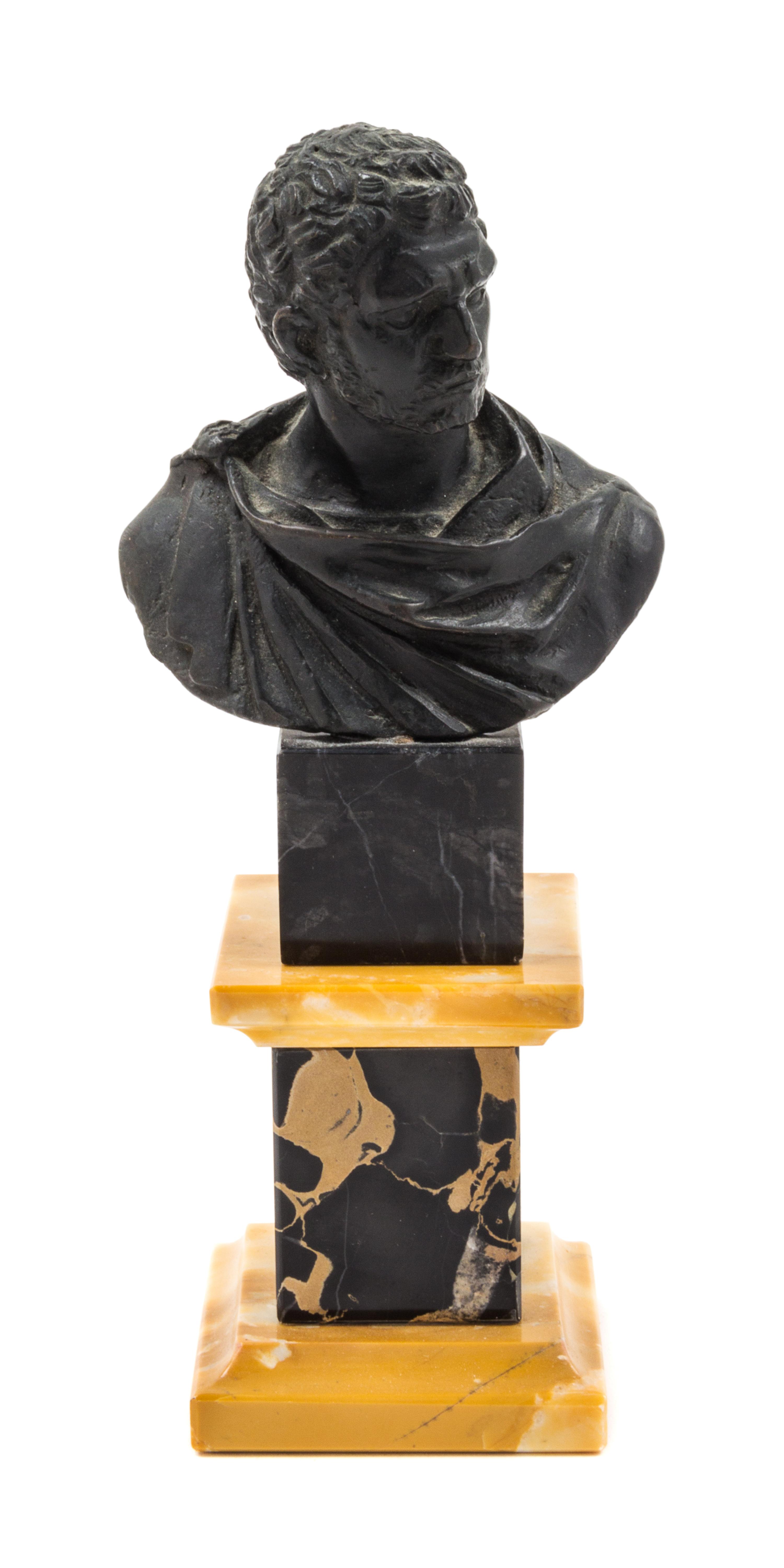 A Continental Bronze and Marble Bust Height 5 5/8 inches. — LATE 19TH/EARLY 20TH CENTURY