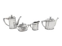 An Austro-Hungarian Silver Four-Piece Tea and Coffee Service