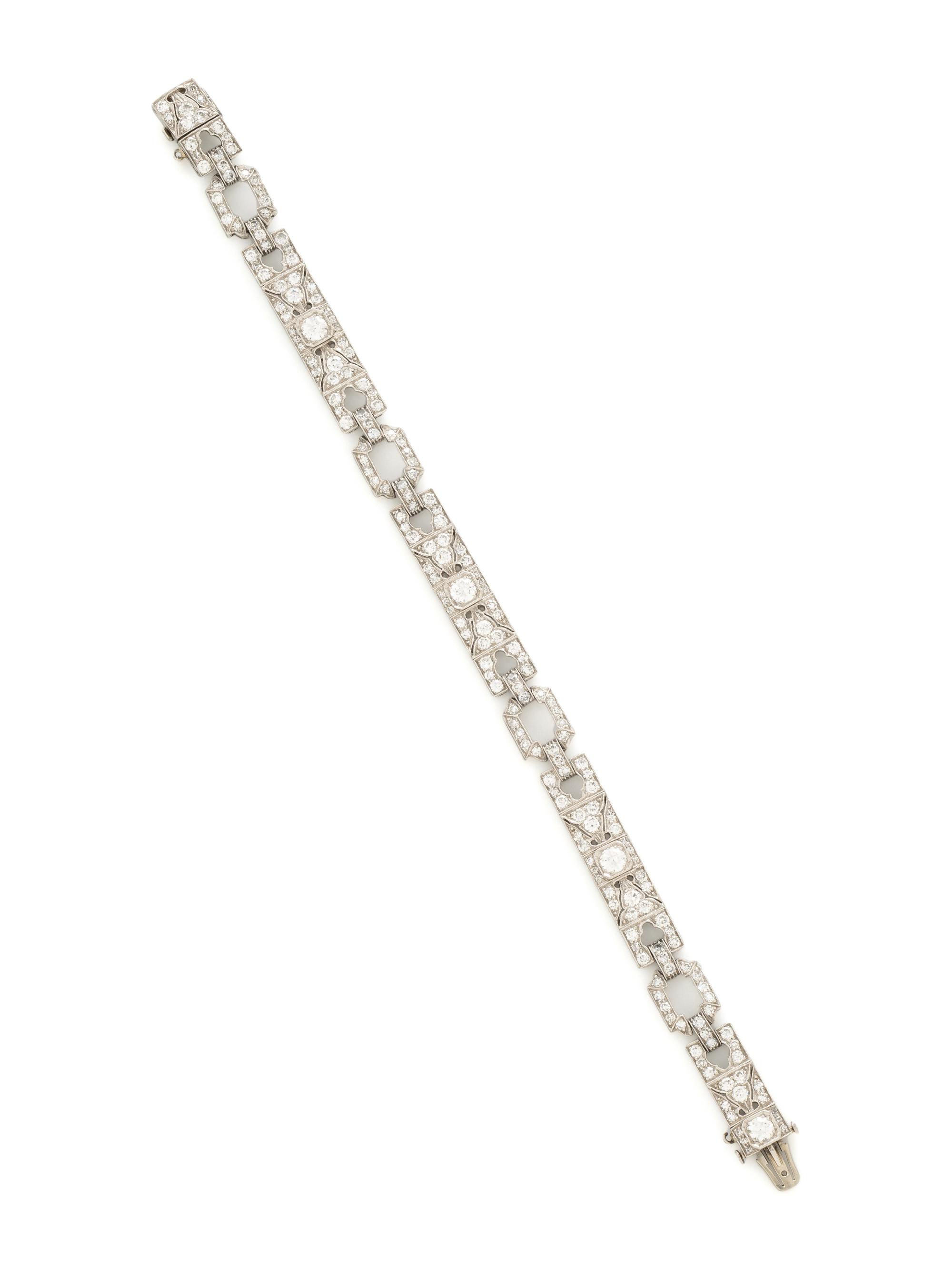 PLATINUM AND DIAMOND BRACELET