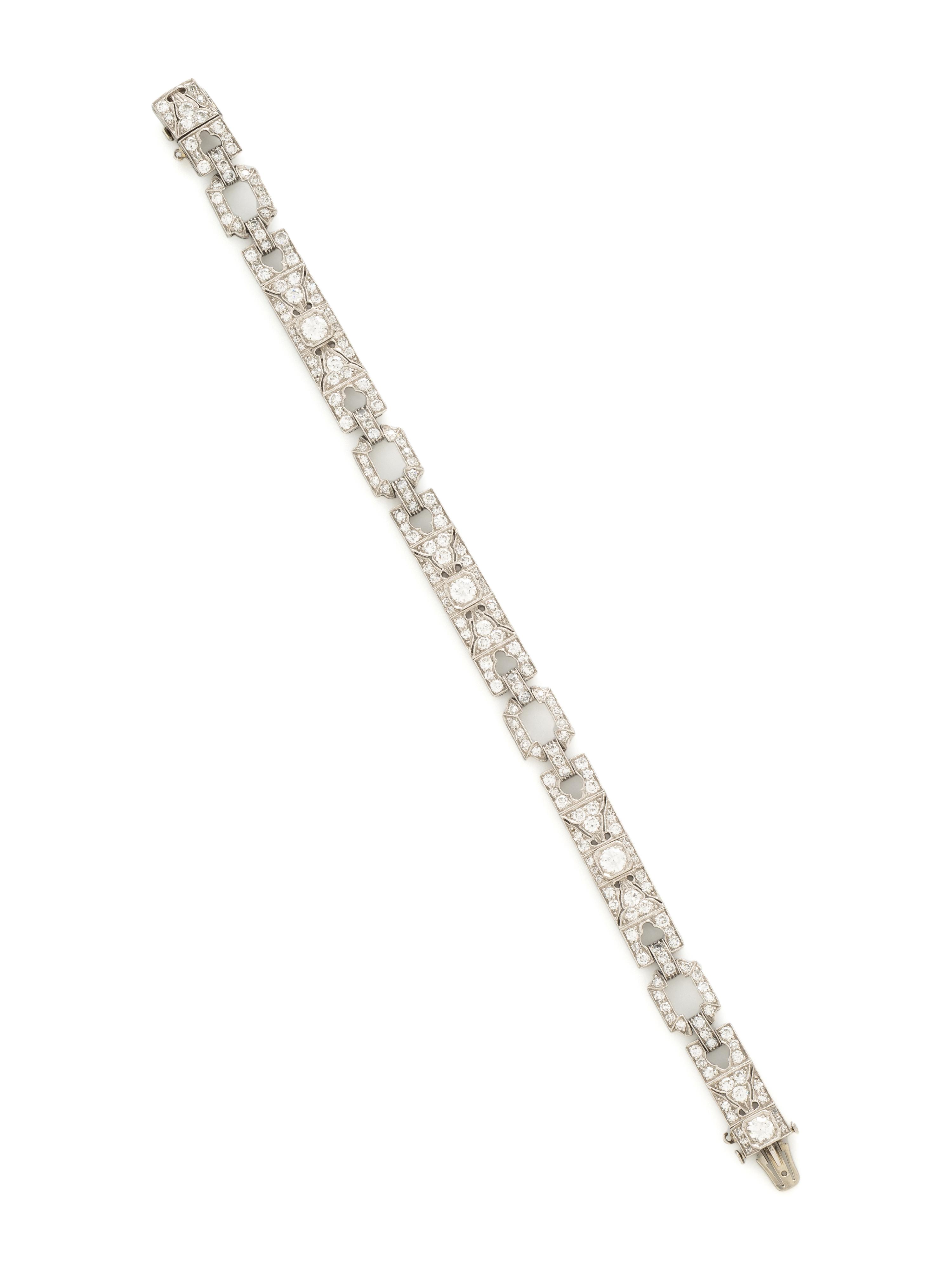 PLATINUM AND DIAMOND BRACELET