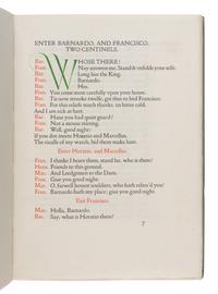 [Fine Press - Doves Press & Bindery]. Shakespeare, William (1564-1616). The Tragicall Historie of Hamlet Prince of Denmarke . Hammersmith: The Doves Press, 1909.