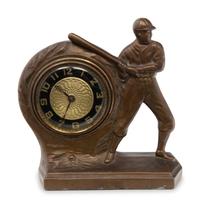 A Working 1930s Baseball Cast Iron Desk Clock