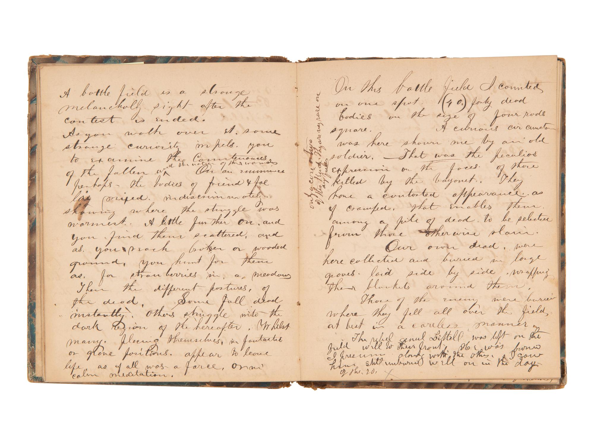 JACKSON, Col. Oscar L. (1840-1920). Five journals, incl. descriptions of Oscar L. Jackson's political activism during the 1860 campaign and his service with 63rd OVI, with campaign broadside noting Jackson as a speaker.