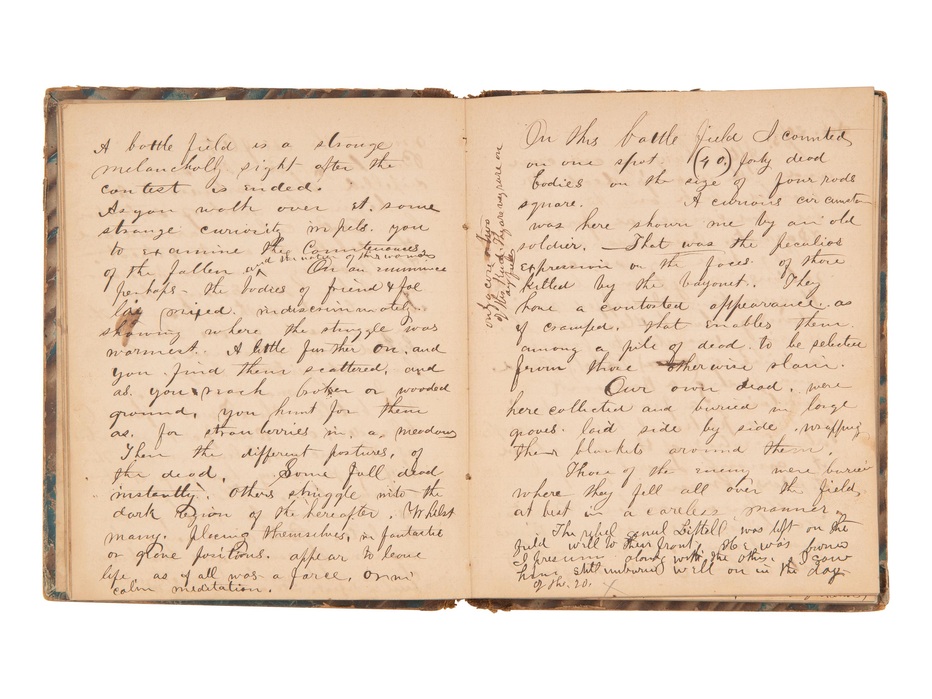 JACKSON, Col. Oscar L. (1840-1920). Five journals, incl. descriptions of Oscar L. Jackson's political activism during the 1860 campaign and his service with 63rd OVI, with campaign broadside noting Jackson as a speaker.