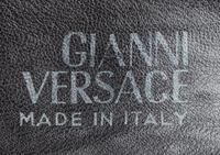 Gianni Versace Black Leather Cuff w/Matching Ear Clip, 1993