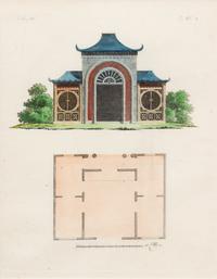 A Collection of Gilt Framed Hand Colored Engravings of Follies Framed size 12 3/8 x 15 3/8 inches. — 19TH CENTURY