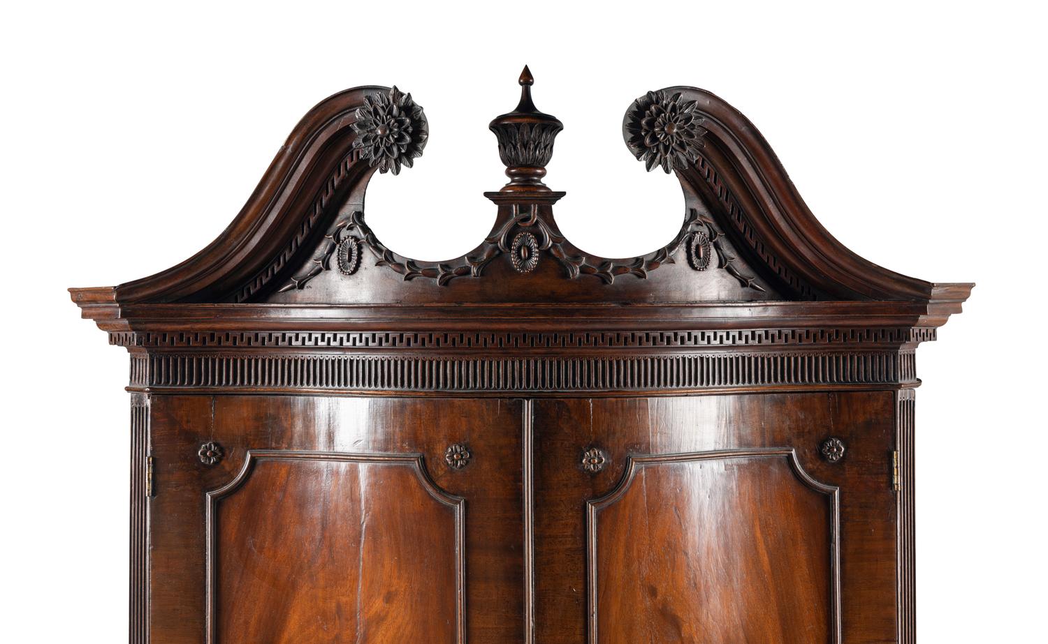 A George III Mahogany Serpentine Bookcase