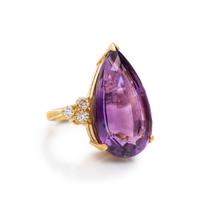 AMETHYST AND DIAMOND RING