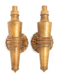 A Pair of French Giltwood Sconces