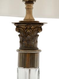 An Empire Style Gilt Bronze Mounted Glass Table Lamp