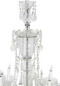 A Cut Glass Twenty-Light Chandelier