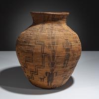 Apache Polychrome Figural Basket