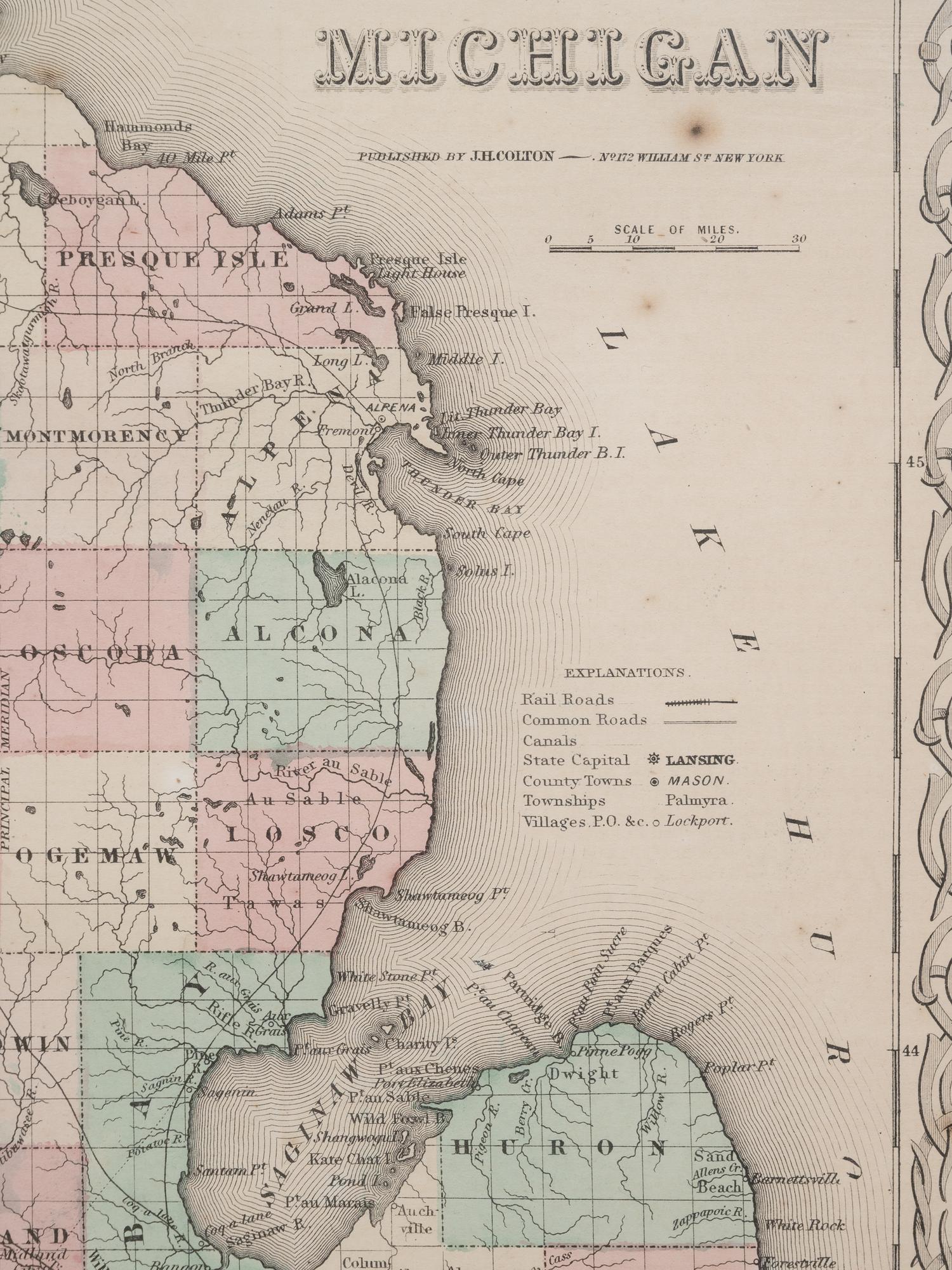 A group of five American state and city maps, comprising: