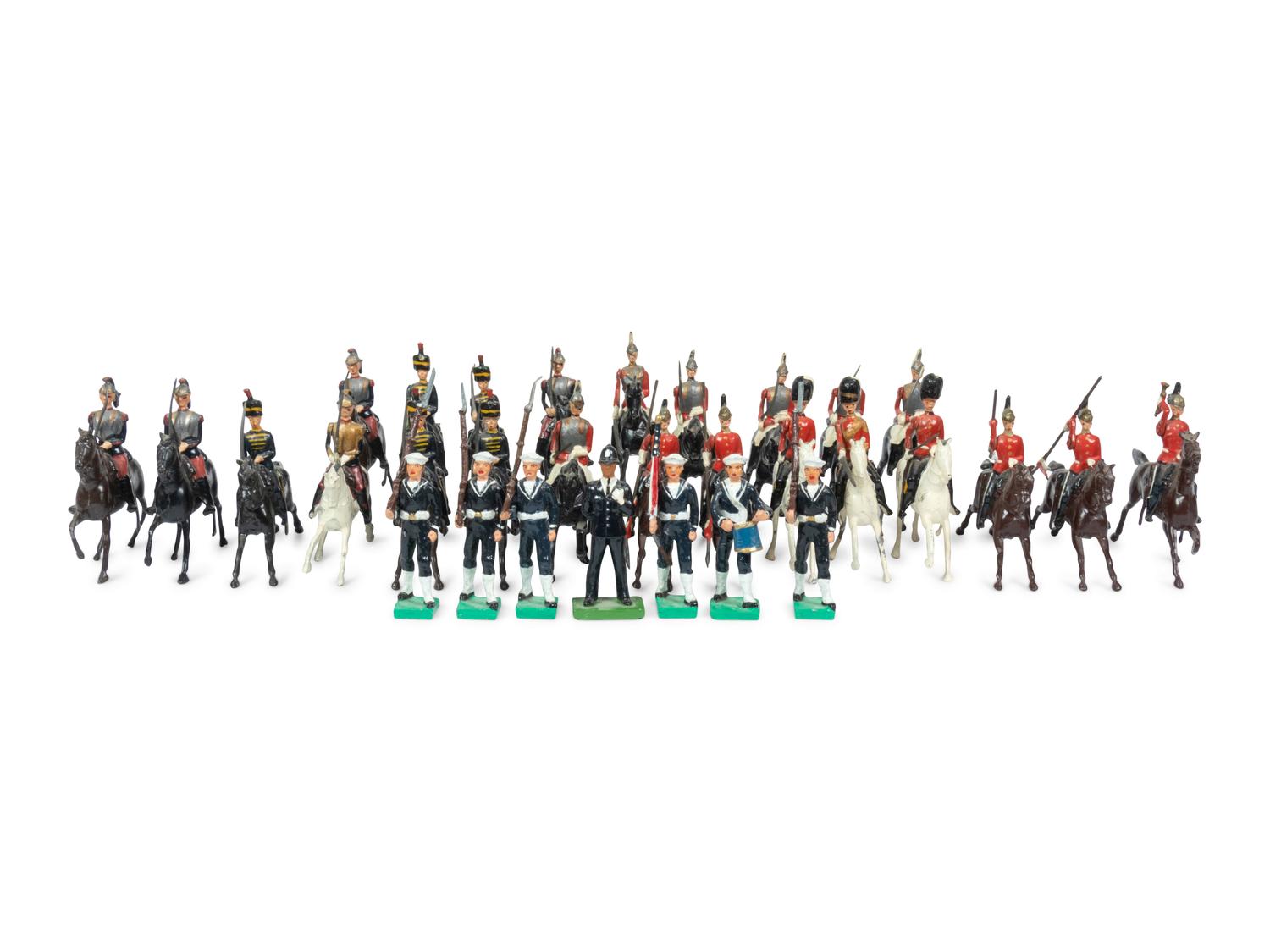 A Group of Thirty-One Painted Metal Napoleonic Military Figures