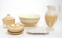 Six Miscellaneous Pieces of Continental Basalt Porcelain Height of tallest 10 inches. — 19TH/20TH CENTURY