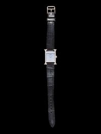 HERMÈS, 18K WHITE GOLD AND DIAMOND 'HEURE H' WATCH
