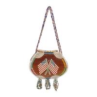 Great Lakes Beaded Purse, with American Flags