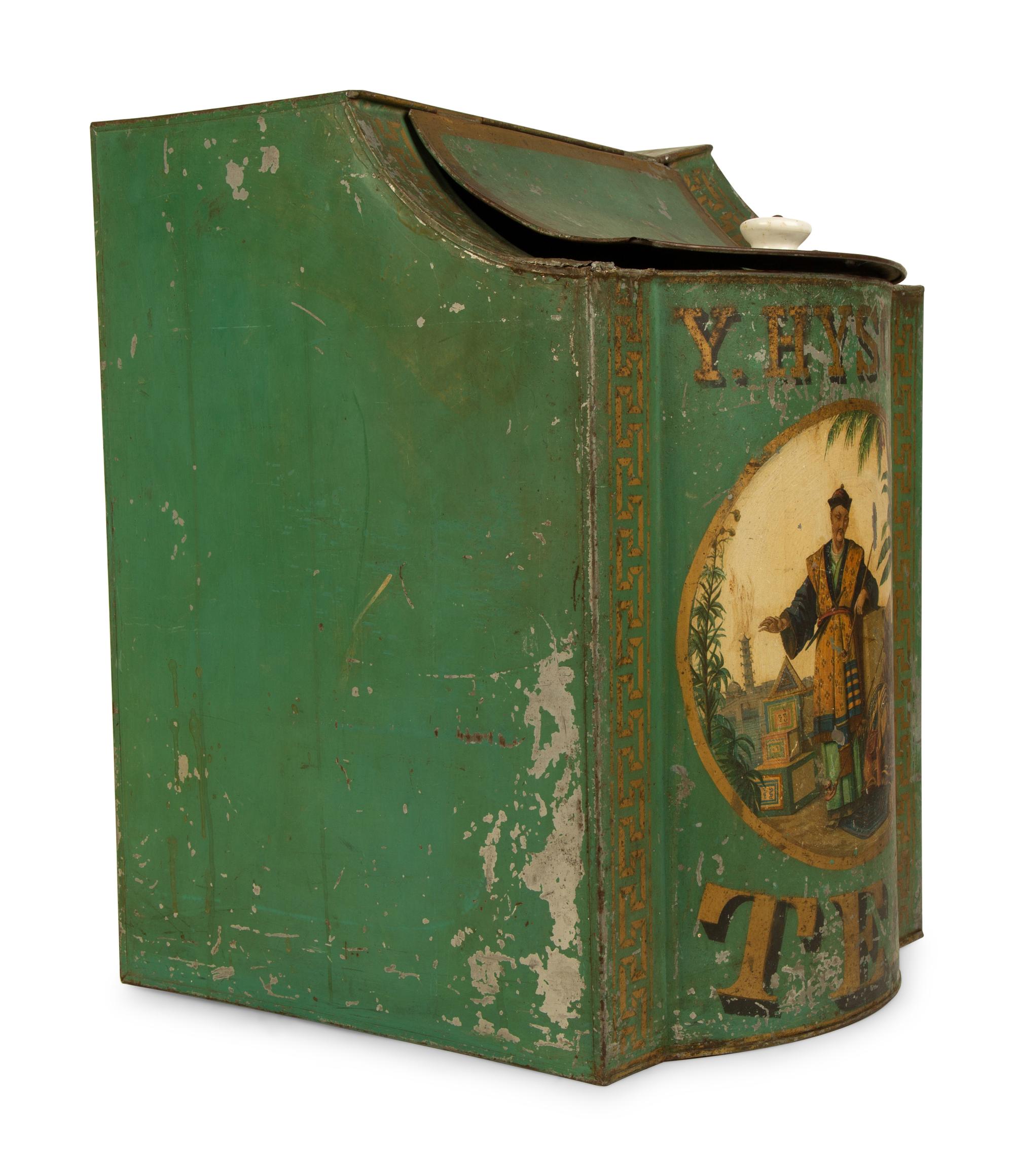 Two Vintage Painted Tea Tins — 19TH CENTURY