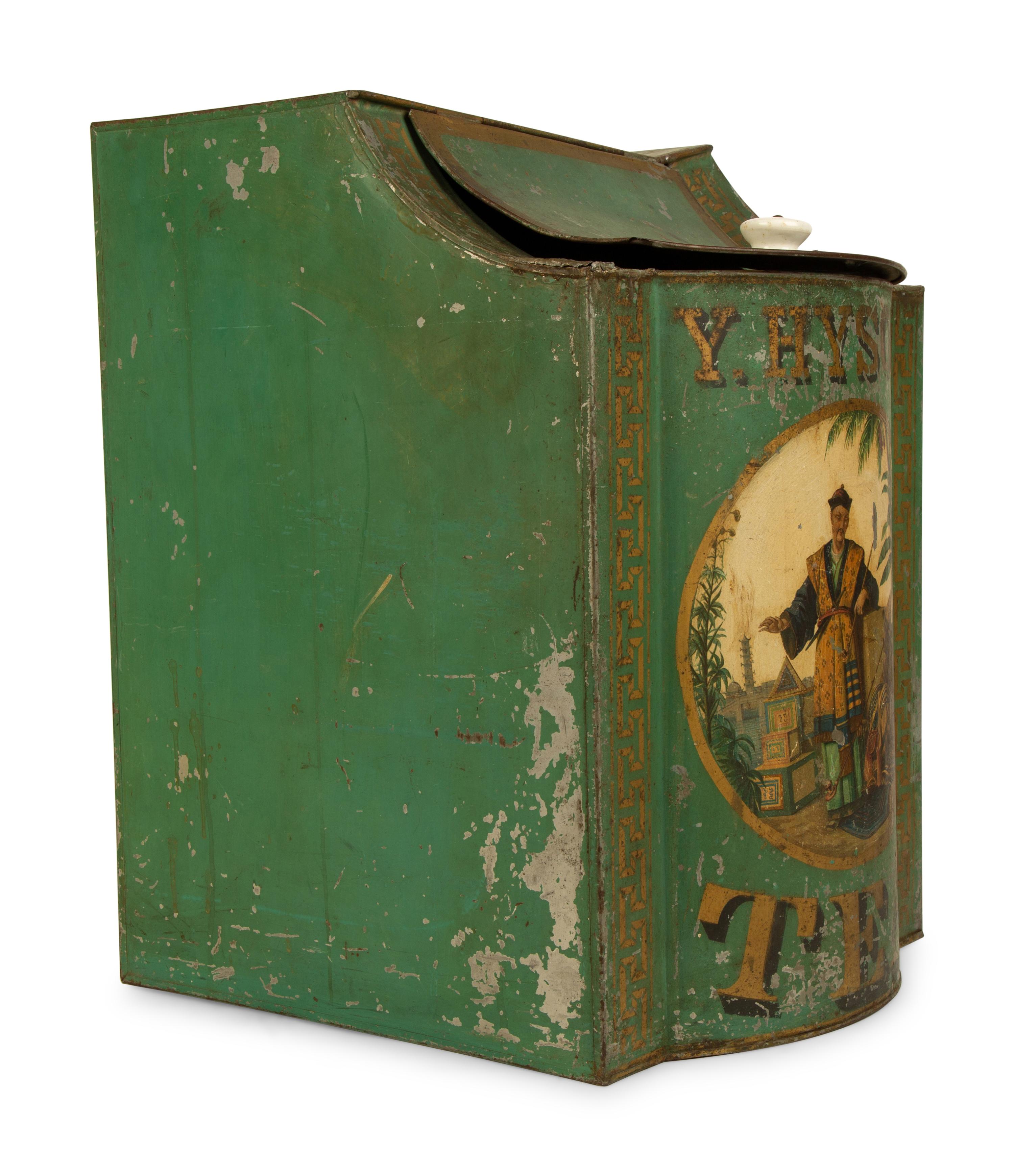 Two Vintage Painted Tea Tins — 19TH CENTURY