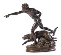 Louis Auguste Hiolin, (French, 1846-1910), Au loup!