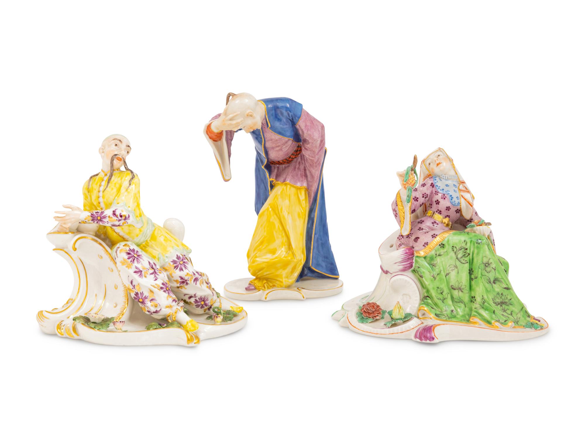 Five Nymphenburg Porcelain Figures After Models by Franz Anton Bustelli