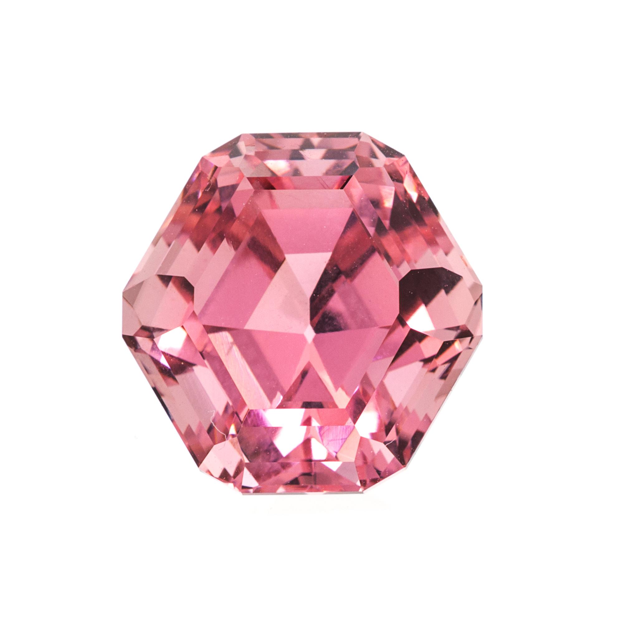 An 8.02 Carat Hexagonal Step Pink Tourmaline,