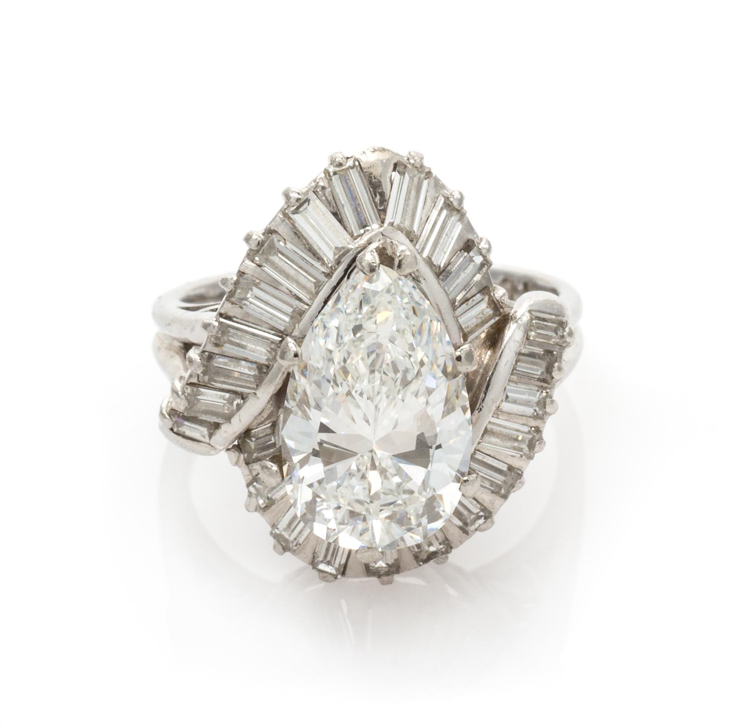 A Platinum and Diamond Ring, 5.00 dwts.