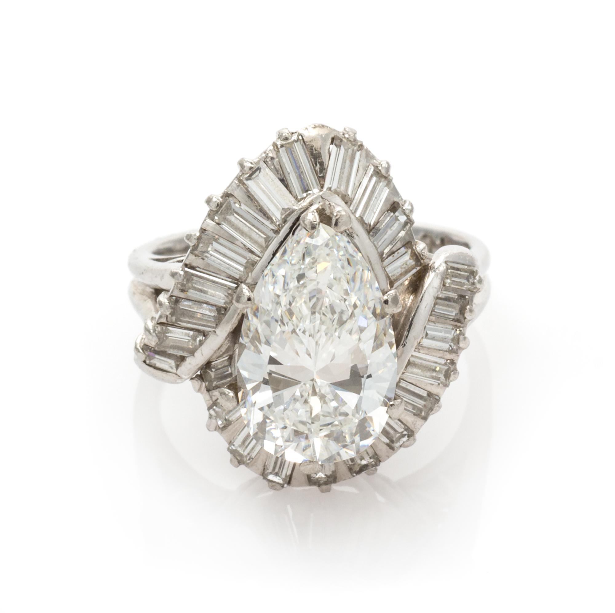 A Platinum and Diamond Ring, 5.00 dwts.