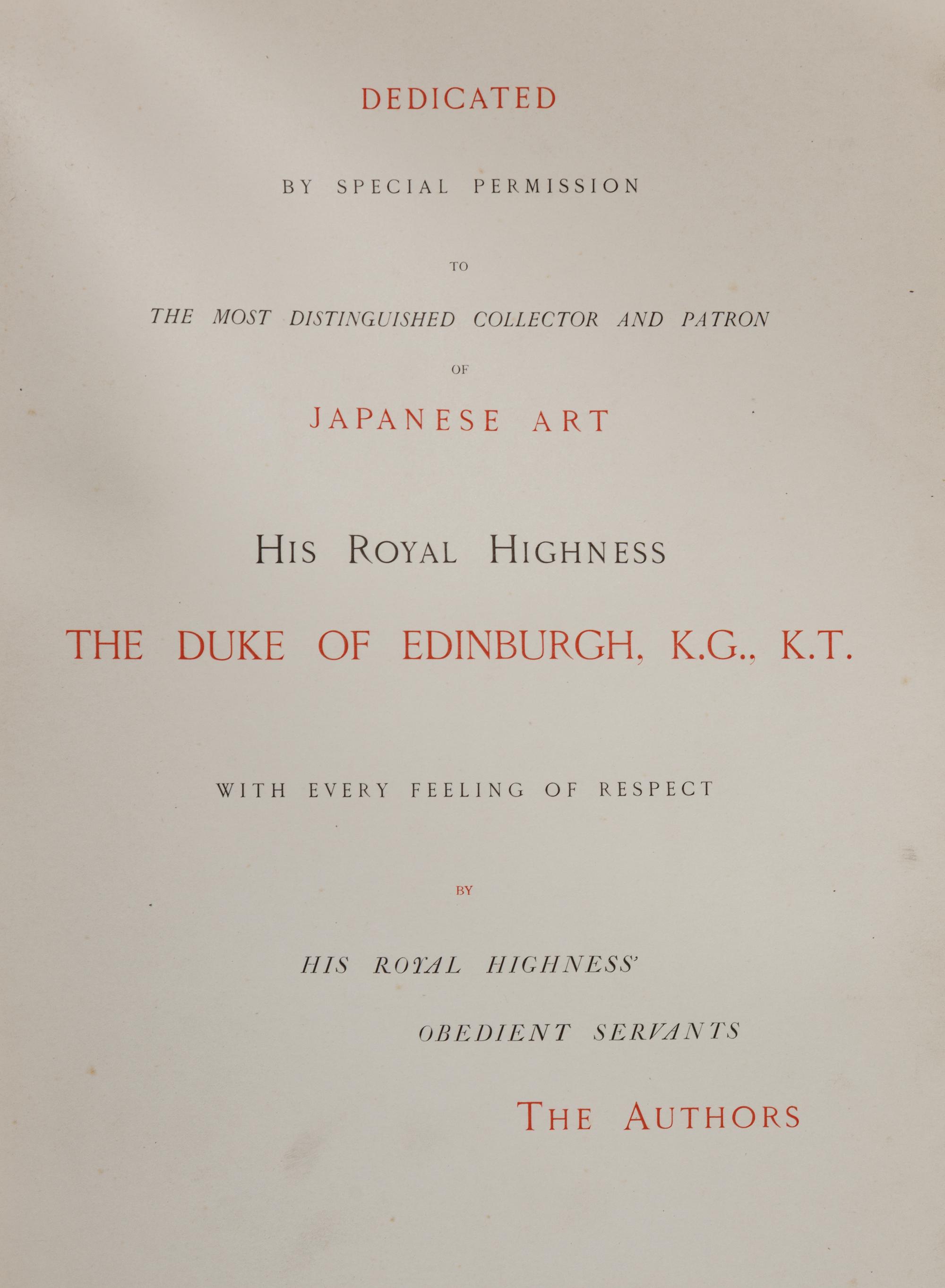[JAPANESE CERAMICS] AUDSLEY, George Ashdown, and BOWES, James Lord. Keramic Art of Japan. Liverpool/London: Henry Sotheran & Co, 1875.