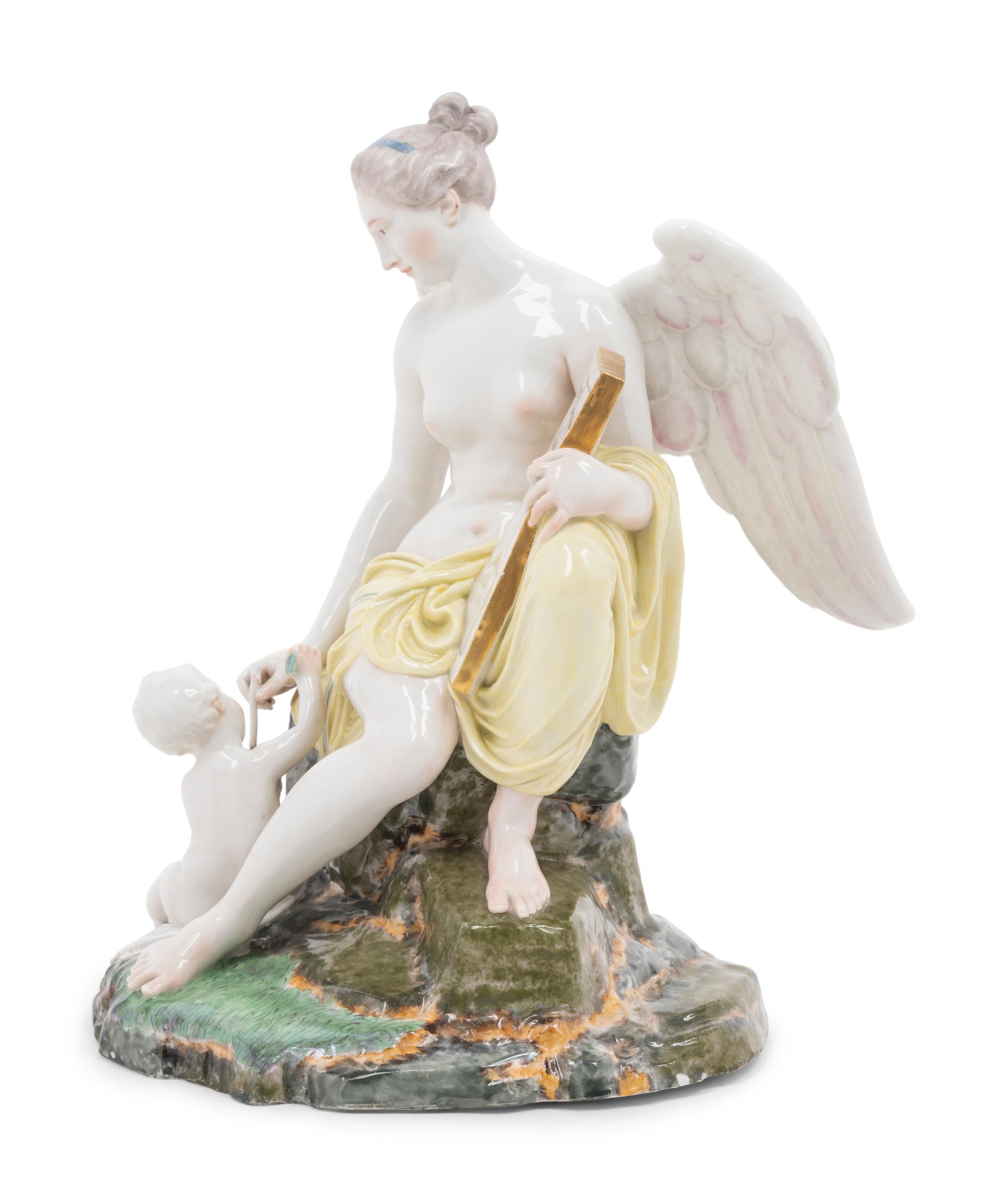 A Höchst Porcelain Figure of Clio