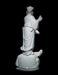 A Chinese Blanc-de-Chine Porcelain Figure of an Official