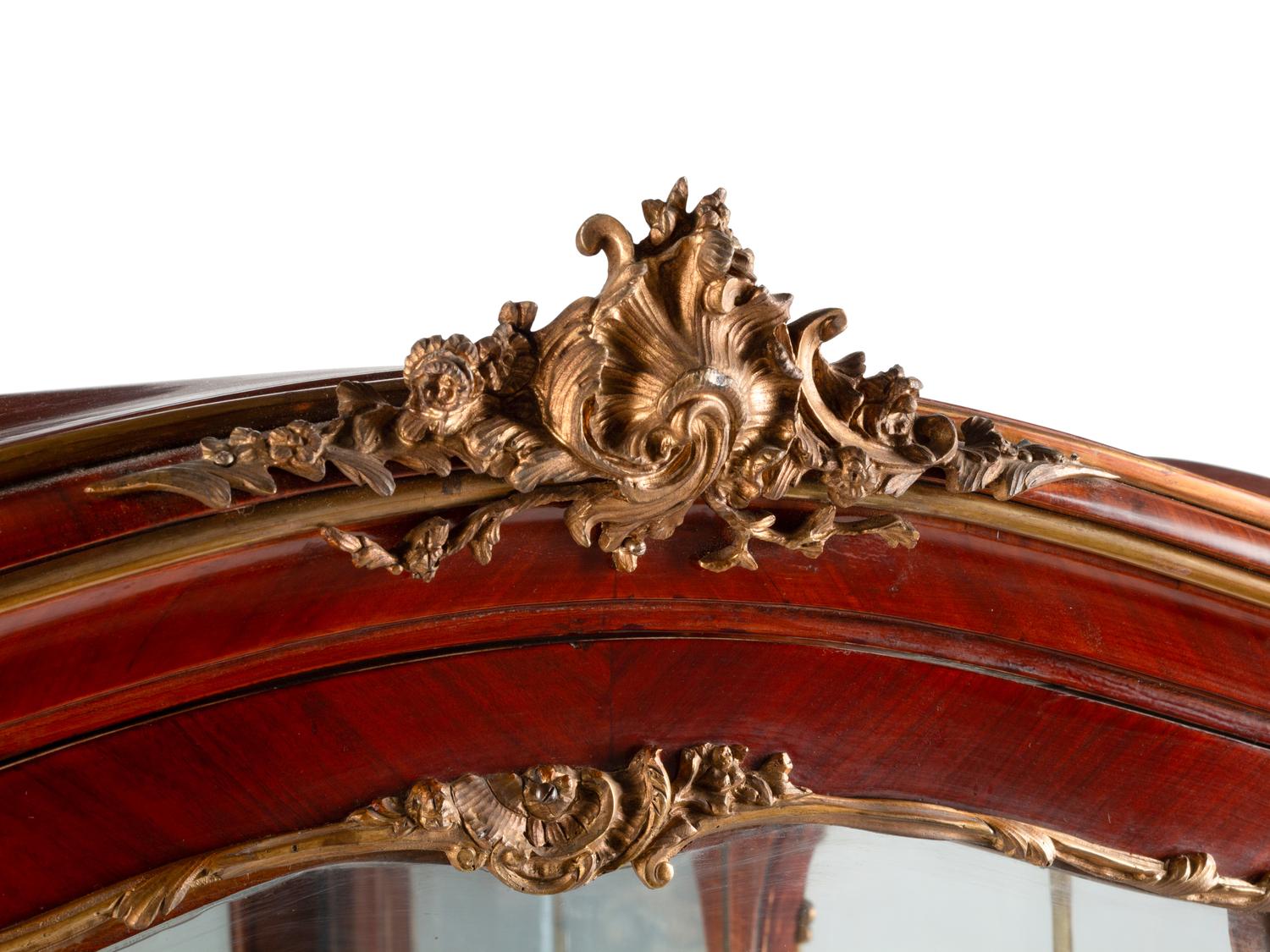 A Louis XV Style Vitrine Cabinet in the Form of a Sedan Chair